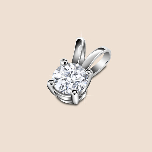 Round .15ct Diamond Solitaire Pendant Necklace