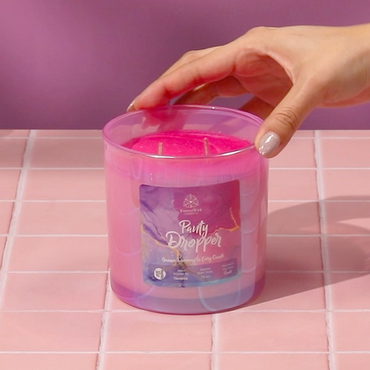Pink Panty Dropper Sparkle Diamond Candle