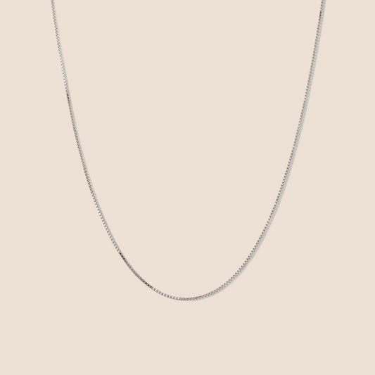 14K Gold Baby Box Chain Necklace (20 inches)