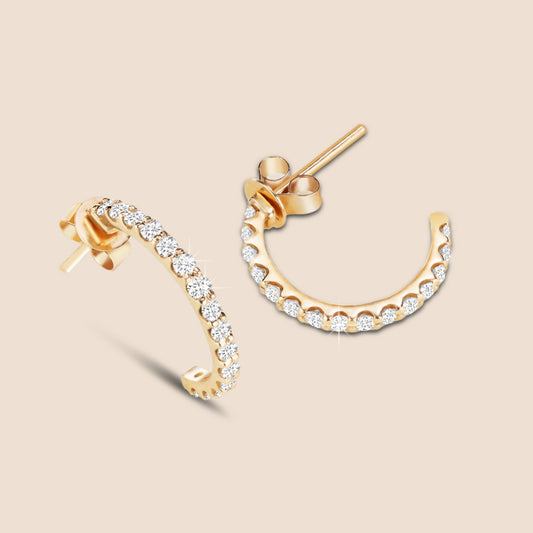 Half Hoop 30 Diamond Earrings